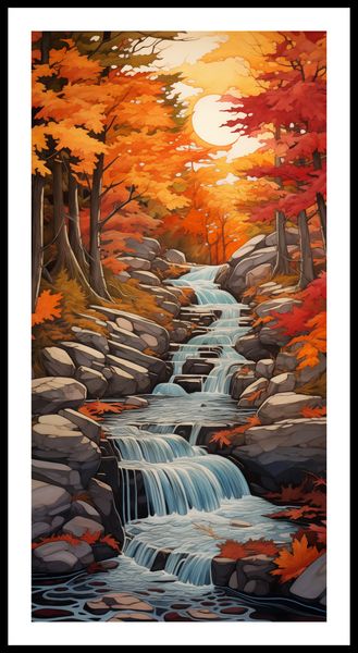 Plakat 50x100cm Jesienne Wodospady zdjęcie 3