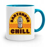 Kubek Błękitny Dla Barmana Bartender Chill Prezent Z Nadrukiem Ze Zdjęciem