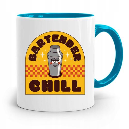 Kubek Błękitny Dla Barmana Bartender Chill Prezent Z Nadrukiem Ze Zdjęciem na Arena.pl