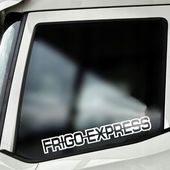Naklejki FRIGO EXPRESS na szyby boczne