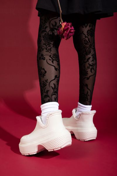 Crocs Damskie Ocieplane Botki Na Platformie Stomp Lined Shorty Boot 37-38 zdjęcie 8