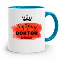 Kubek Błękitny Dla Doktora Najlepszy Na Świecie Z Nadrukiem Ze Zdjęciem