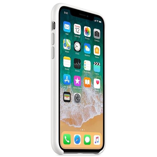 Apple Silicone Case - Silikonowe etui iPhone X (biały) na Arena.pl