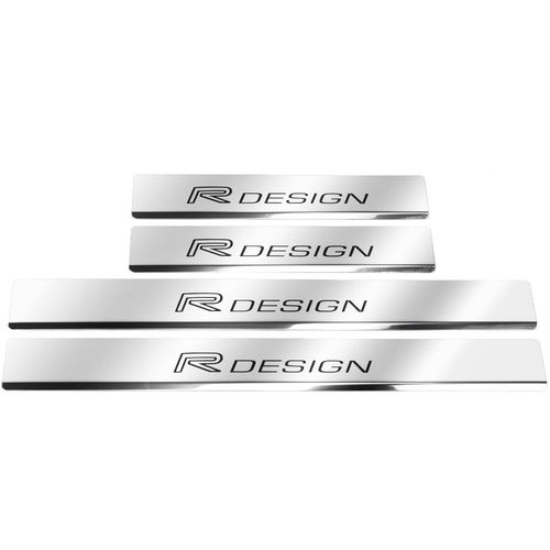 Listwa progowa VOLVO XC90 MK2 R DESIGN Stal nierdzewna 304 połysk z czarnym na Arena.pl