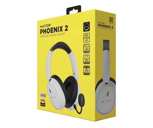 Słuchawki HATOR Phoenix 2 ANC Wireless (białe) na Arena.pl