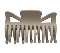 Spinka klamra plastikowa matowa duża 8cm beżowy