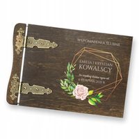 ALBUM ślubny drewniany z NADRUKIEM prezent na ŚLUB pamiątka ślubu