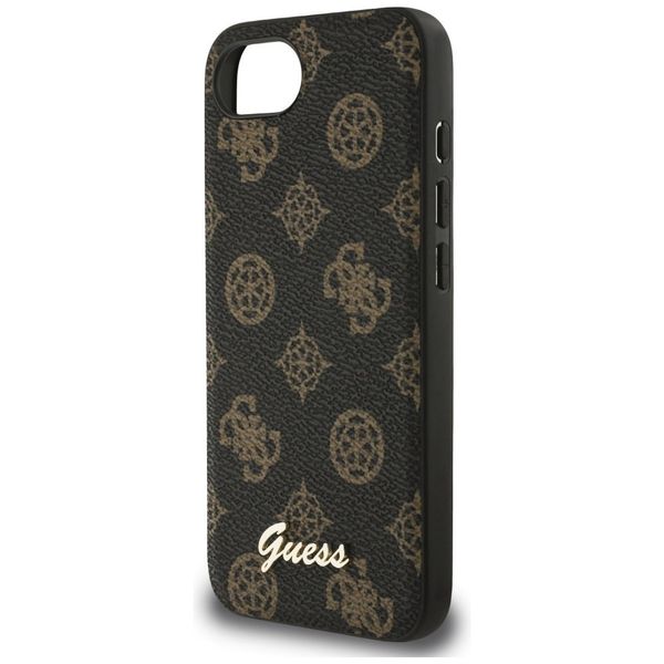 Etui Guess Peony Script Logo MagSafe do iPhone 16e czarny zdjęcie 6