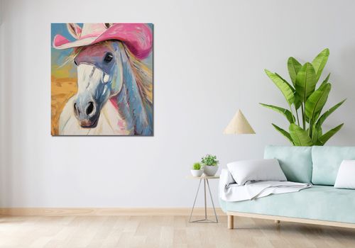 Obraz 90x100cm Różowy Kapelusz na Arena.pl