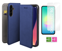 Etui z klapką do SAMSUNG GALAXY A27 5G smart magnet niebieski case + szkło
