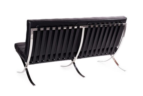Sofa barcelon prestige plus czarna - skóra, chrom na Arena.pl