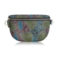 nerka skórzana saszetka damska na pas z printem i