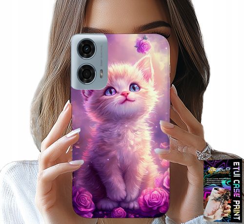 ETUI DO MOTOROLA MOTO G85 5G - SŁODKI KOTEK, KOT, WZORY ZE ZWIERZĘTAMI na Arena.pl