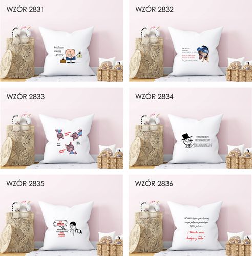 Poduszka z nadrukiem PREZENT CODZIENNIE W PRACY na Arena.pl