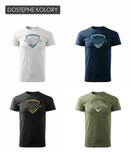 Koszulka z traktorem John Deere Claas New Holland Fendt dla rolnika męska biała REGULAR XXL na Arena.pl