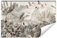 Fototapeta BANANOWCE Tropikalne Liście Flamingi Vintage 180cm x 120cm