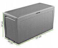 Skrzynia Ogrodowa SAMOA RATTAN Keter Schowek na Balkon Taras 270L