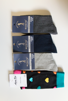 4x Skarpetki męskie kolorowe, czarne 4 par, 4-pak rozmiar 39-42