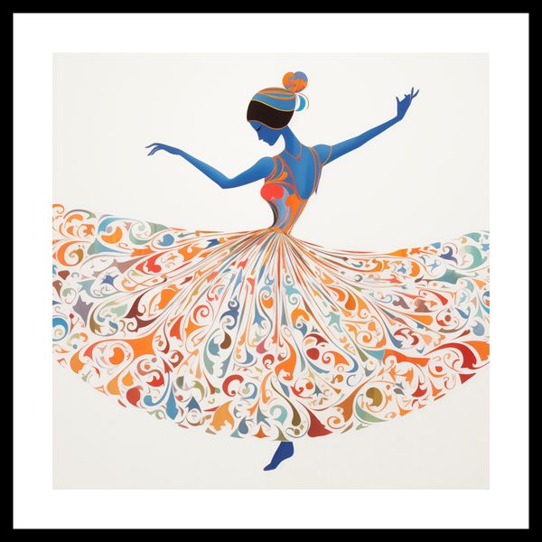 Plakat 50x50cm Wirująca Balerina zdjęcie 3