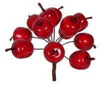 Jabłuszka rajskie do aranżacji czerwone 10 cm