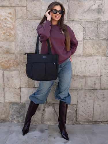 Torba damska PETERSON miejska torebka shopper bag na ramię czarna A4 lekka na Arena.pl