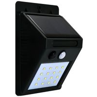 Zewnętrzna LAMPA solarna BOX 307644 Polux elewacyjna LAMPA ścienna LED 2,2W 6400K z czujnikiem zmierzchowo ruchowym IP44 czarny