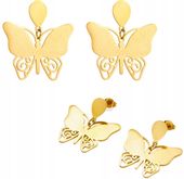 Pozłacane Kolczyki Ze Stali Chirurgicznej Złote