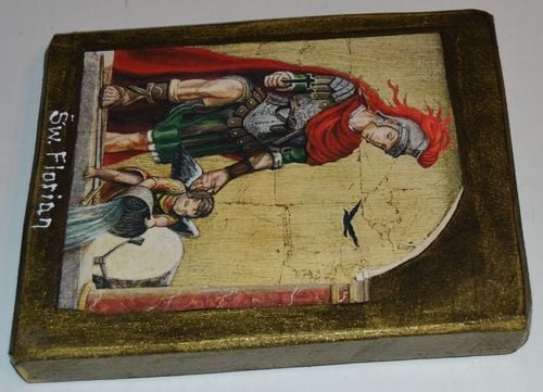 Ikona Święty Florian patron strażaków, hutników i koksowników, kominiarzy na Arena.pl