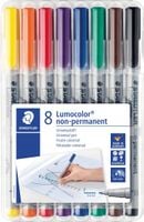 Foliopisy kolorowe 8 szt zmywalne F Lumocolor Staedtler