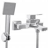 Bateria wannowa z prysznicem ścienna chrom srebrna kran do wanny YOKA