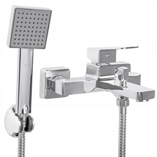 Bateria wannowa z prysznicem ścienna chrom srebrna kran do wanny YOKA na Arena.pl