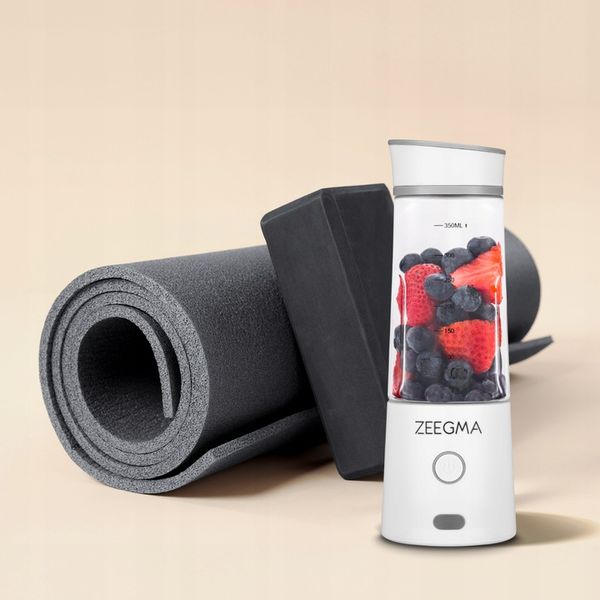 BLENDER BEZPRZEWODOWY KIELICHOWY 450ml 300W BIAŁY zabierz ze sobą! Zeegma zdjęcie 12