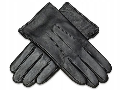 RĘKAWICZKI SKÓRZANE MĘSKIE CZARNE OCIEPLANE SKÓRA na Arena.pl