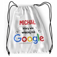 Plecak Dla Michała Sportowy Szkolny Worek Torba Z Nadrukiem Ze Zdjęciem