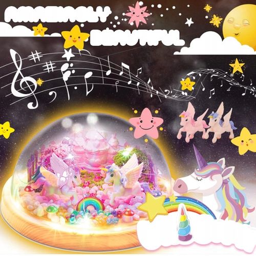 ZESTAW LAMPKA NOCNA Z POZYTYWKĄ DO TWORZENIA JEDNOROŻCÓW DLA DZIEWCZYNEK na Arena.pl