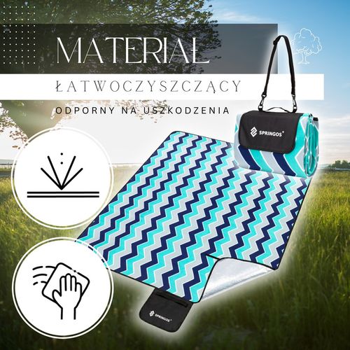 Koc piknikowy plażowy 220x180cm springos na Arena.pl