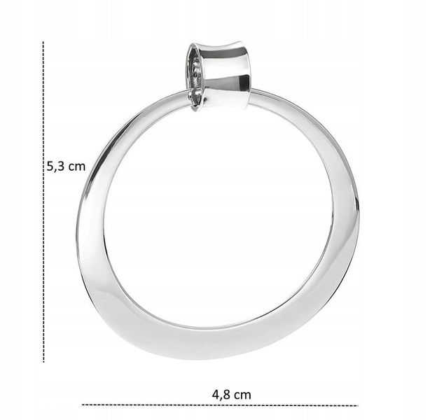 Srebrna zawieszka wisiorek gładka okrągła pr925 zdjęcie 2