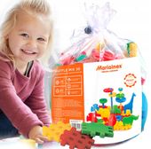 Duże wafle Klocki Marioinex wafle + zwierzęta 30 szt, dzieci 2+,10 cmx10
