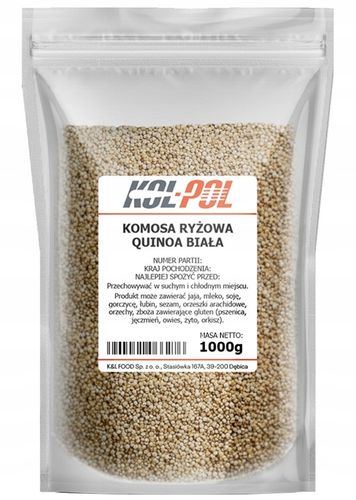 KOMOSA RYŻOWA QUINOA 1kg Biała naturalna bogata w białko jakość Kol-Pol na Arena.pl