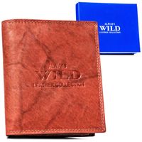 duży, skórzany portfel męski - always wild