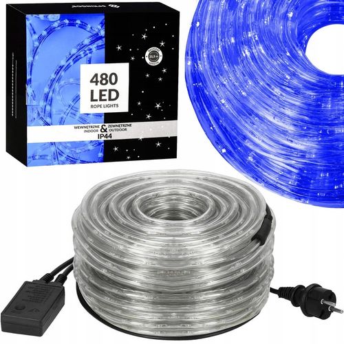 LAMPKI CHOINKOWE WĄŻ 480LED 21,5m MULTI ZEWNĘTRZNY PROGRAMATOR NIEBIESKIE na Arena.pl