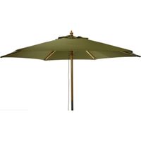 PARASOL OGRODOWY DREWNIANY 250CM SKŁADANY ZIELONY