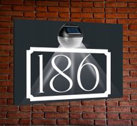 TABLICZKA ADRESOWA oświetlona led numer domu nierdzewna ANTRACYT dibond