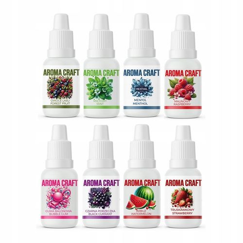 Zestaw 8 Aromatów Spożywczych na bazie glikolu 8x10ml na Arena.pl
