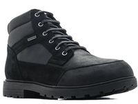 Geox Trzewiki męskie - U Akim ABX wodoodporne - rozmiar 45 - czarne, skóra