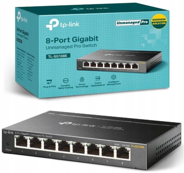 TP-LINK TL-SG108E SWITCH 8 PORTÓW GIGABIT 1000MB/s zdjęcie 9