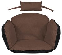 Poduszka ogrodowa 112x113 cm na krzesło wiszące bocianie gniazdo brązowa