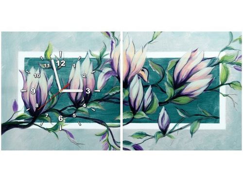 40 80CM ZEGAR 2 ELEM SŁODYCZ MAGNOLII JASNEJ ZIELENI ŚCIENNY na Arena.pl