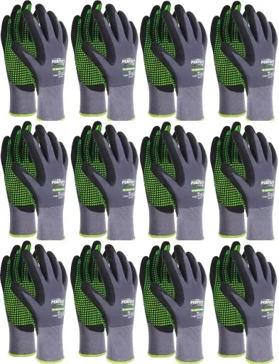 STALCO RĘKAWICE NITRILE FLEX DOTS rozm. 8 / 12PAR zdjęcie 1