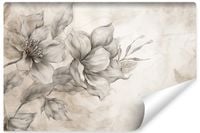 Fototapeta Do Sypialni Szare KWIATY Beton Abstrakcja 270cm x 180cm